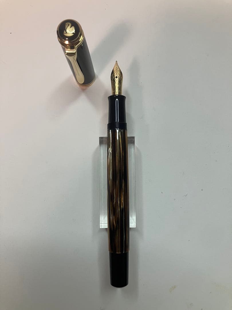 Pelikan M400SE brown-stripes F-nib 茶縞 細字