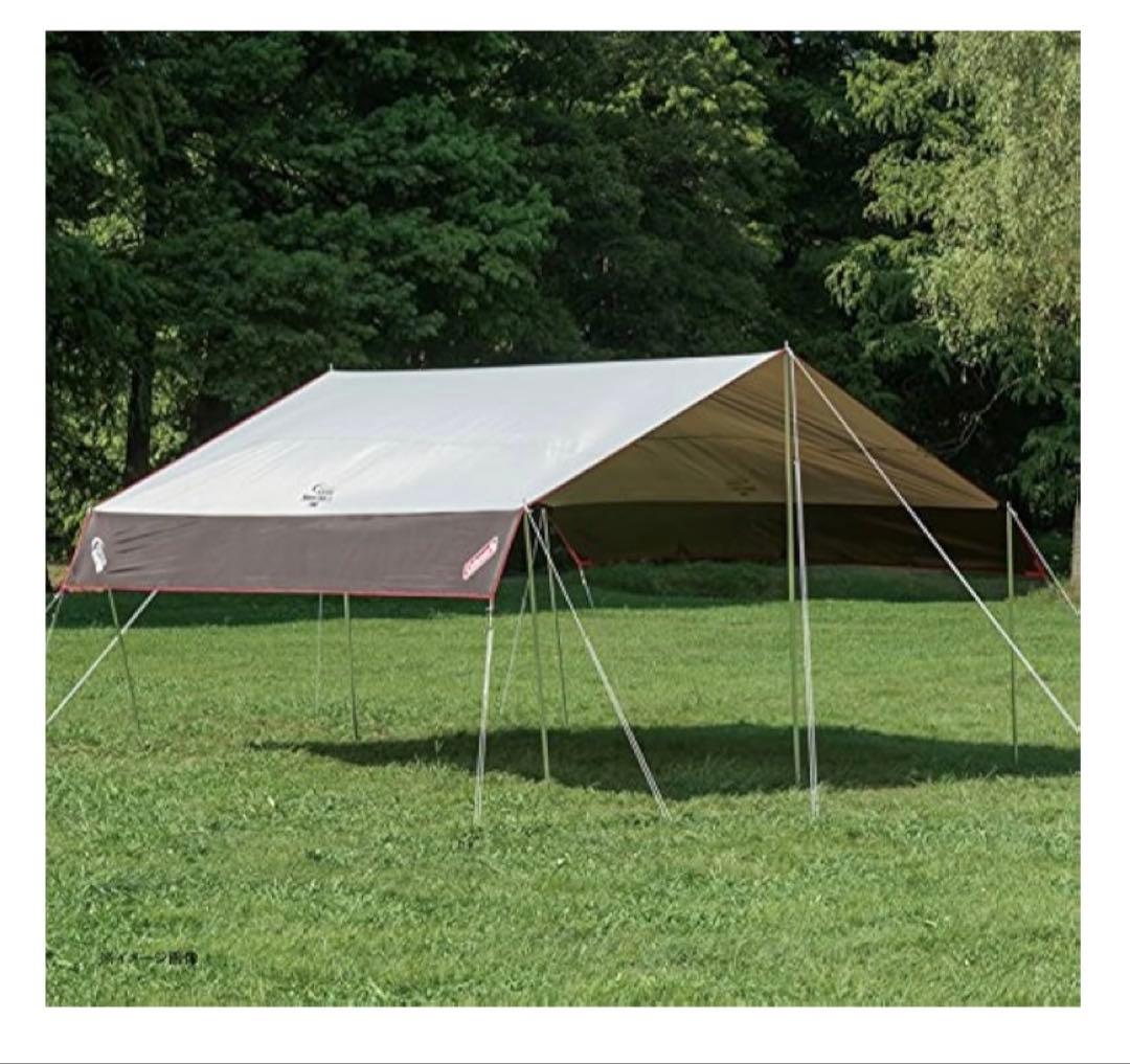 Coleman 大型タープ 白/茶色