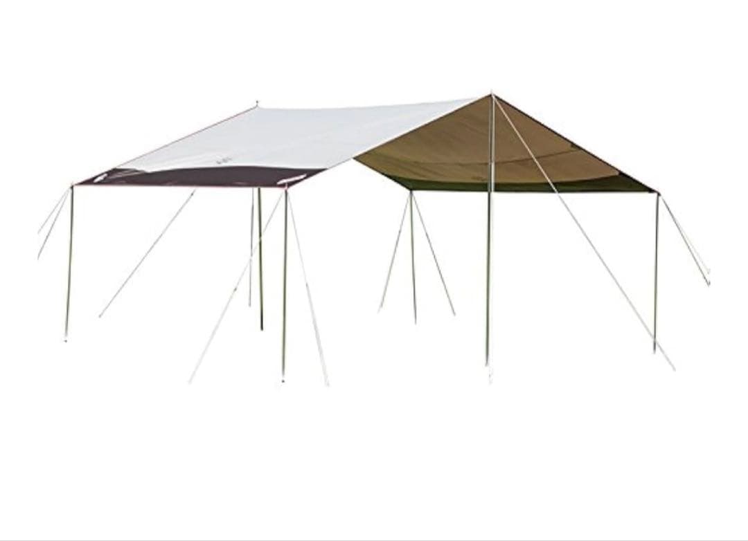 Coleman 大型タープ 白/茶色