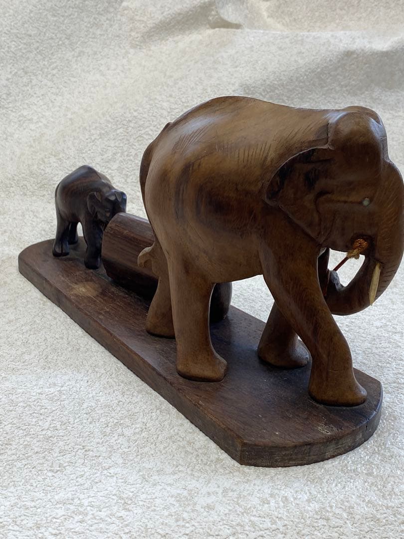 親子ゾウ　オブジェ　象　子連れ象