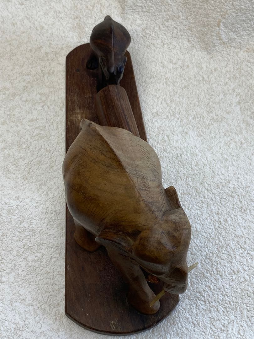 親子ゾウ　オブジェ　象　子連れ象