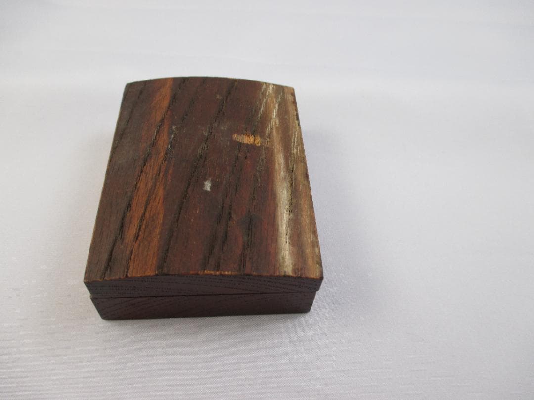 欅香合　土居 義峰作　招善寺　本堂修復　内陣欅柱　制作　茶道具/香合/妙心寺