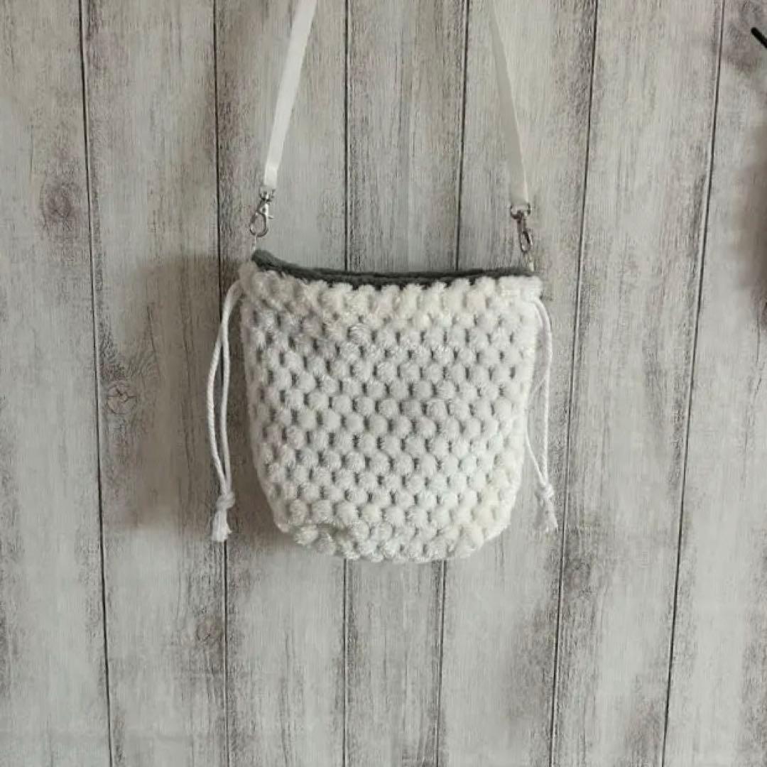 フクモモ仲良し巾着ポーチ　かのこホワイト