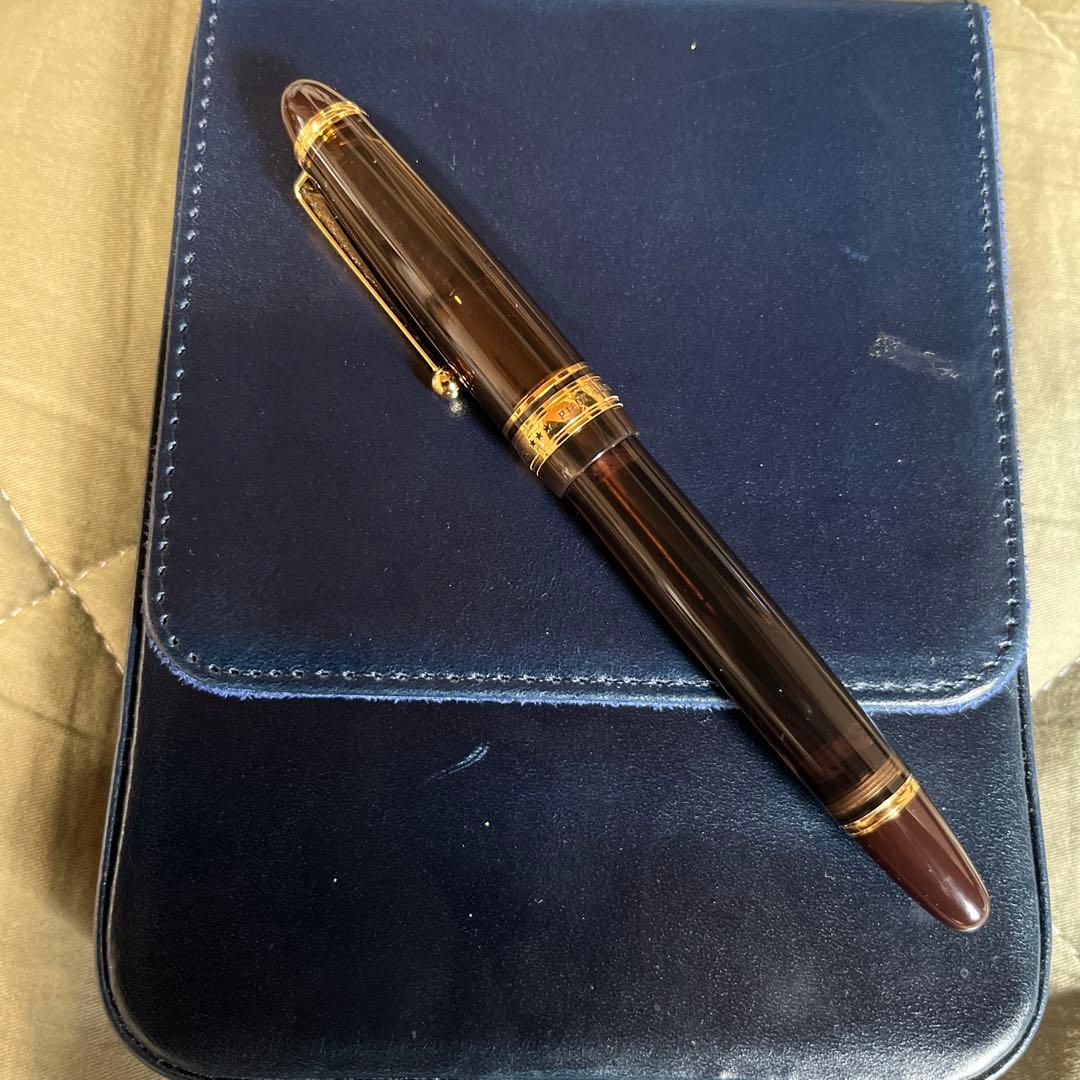 パイロット カスタム823 ブラウン 万年筆 ゴールド装飾付き