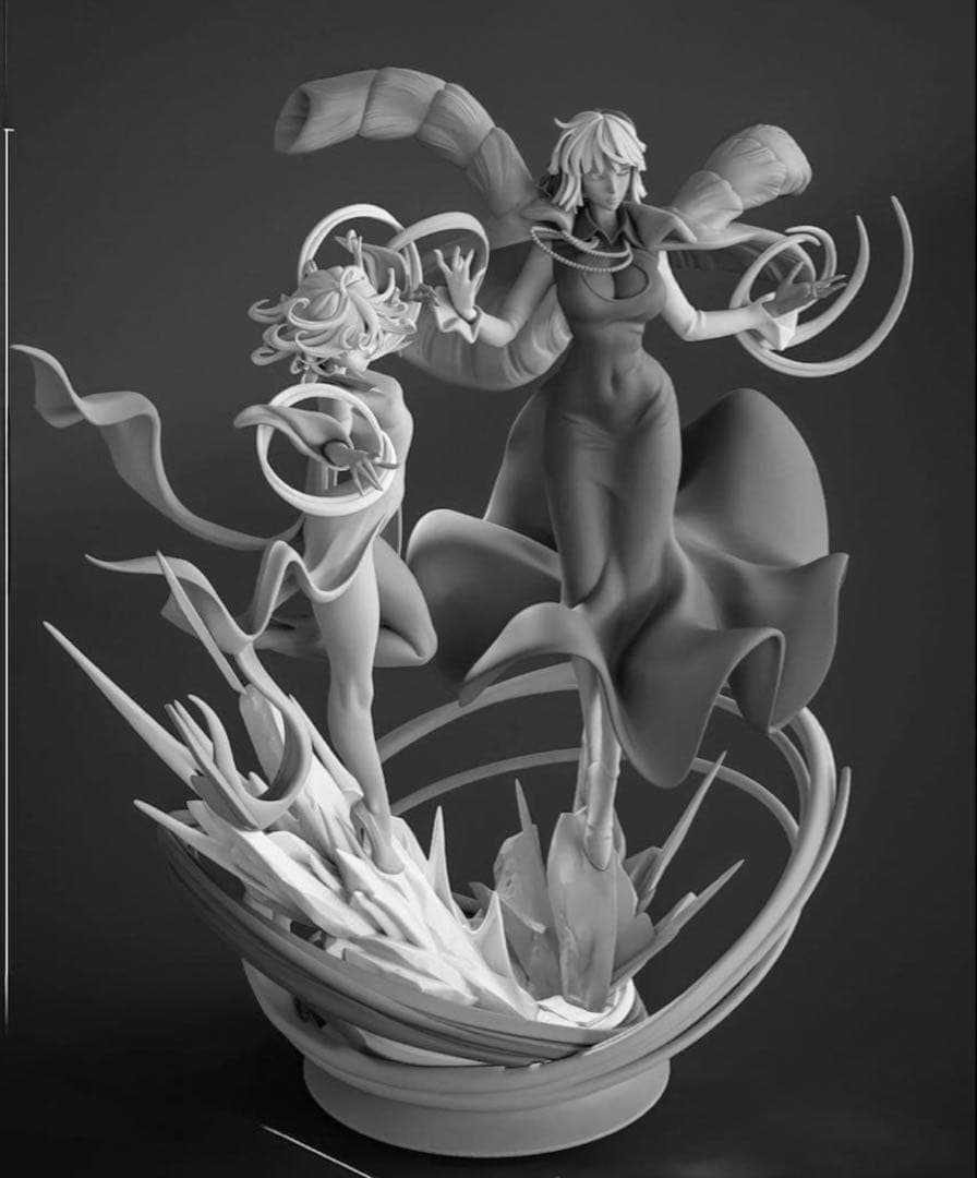 ガレージキット　ガレキ　未塗装未組立　タツマキ　ワンパンマン　美女　1/7