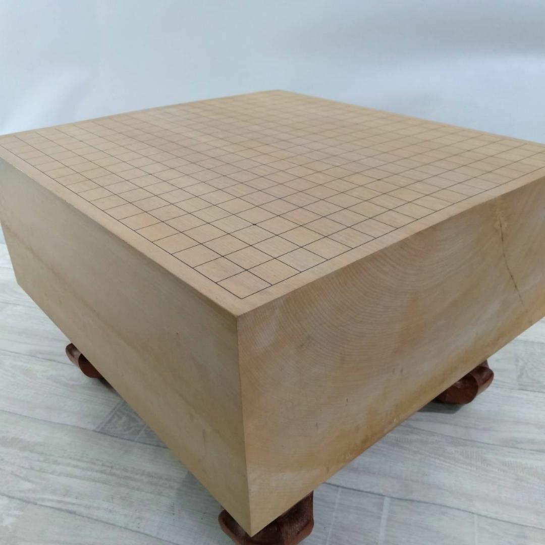 【良品】碁盤 5寸8分 板目 木裏 ヘソ付き 33号 蛤碁石付き