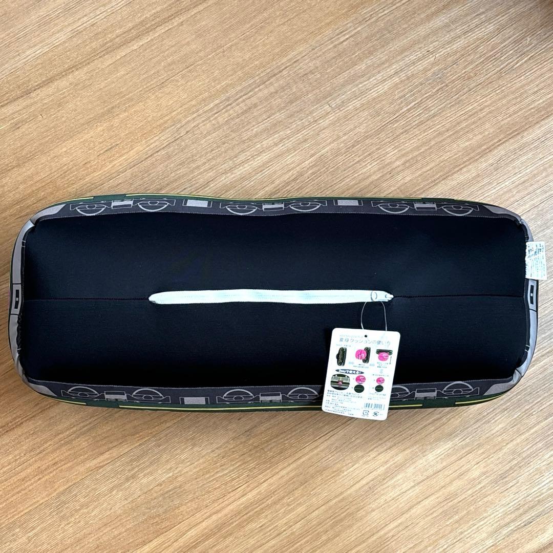 トワイライトエクスプレス　　　 【未使用】電車型 丸型 変身 ビーズ クッション