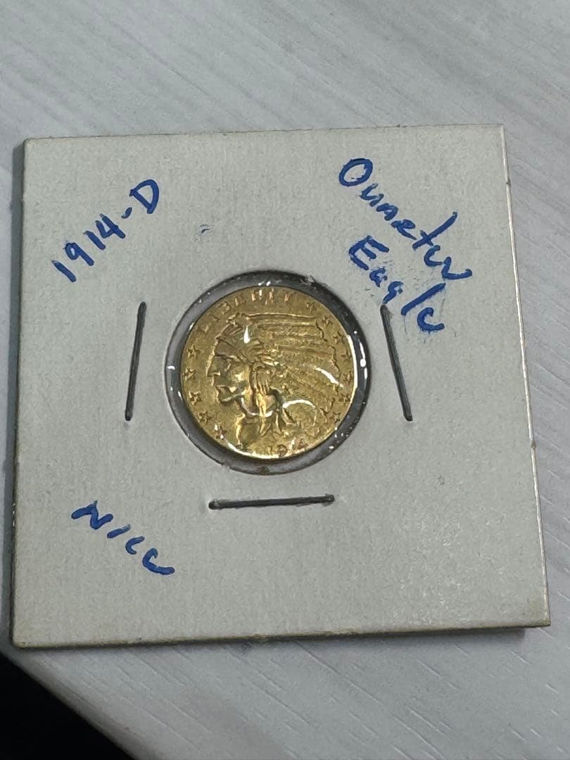 1914インディアン金貨　K21.6 2.5ドル 2 2/1