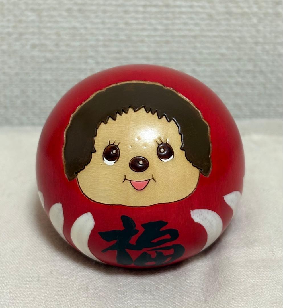 新品　卯三郎こけし　モンチッチ 福だるま　赤