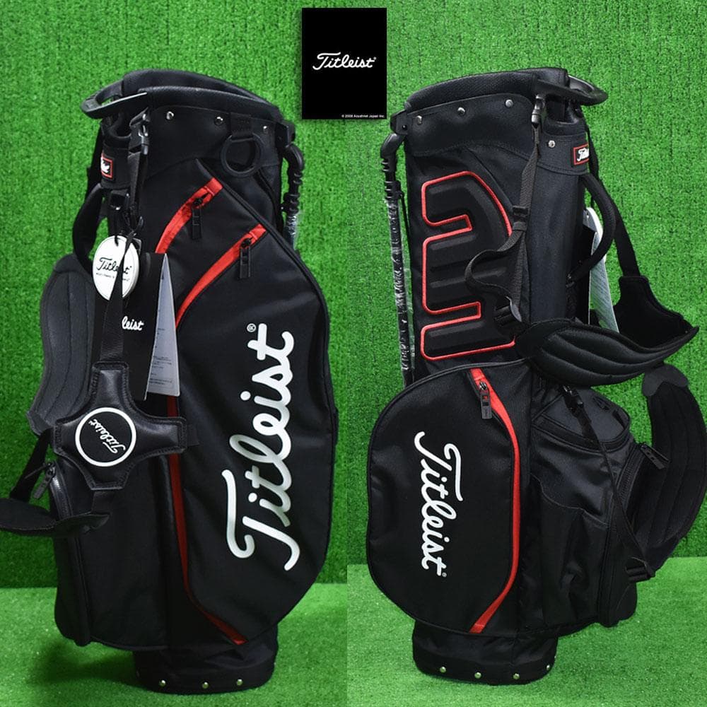 Titleist/タイトリスト ゴルフ 軽量キャディバッグ8.5型【黒】新品！