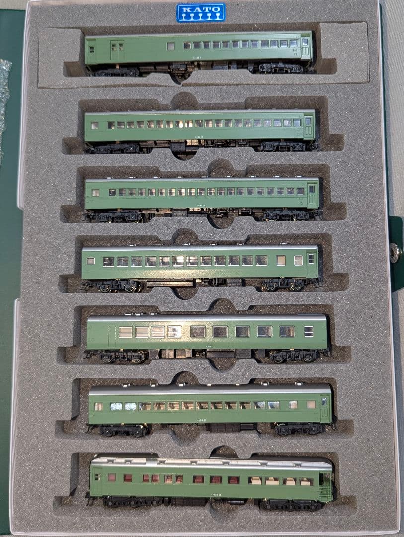 KATO　特急 はと 青大将編成　７両　全車室内灯　Nゲージ
