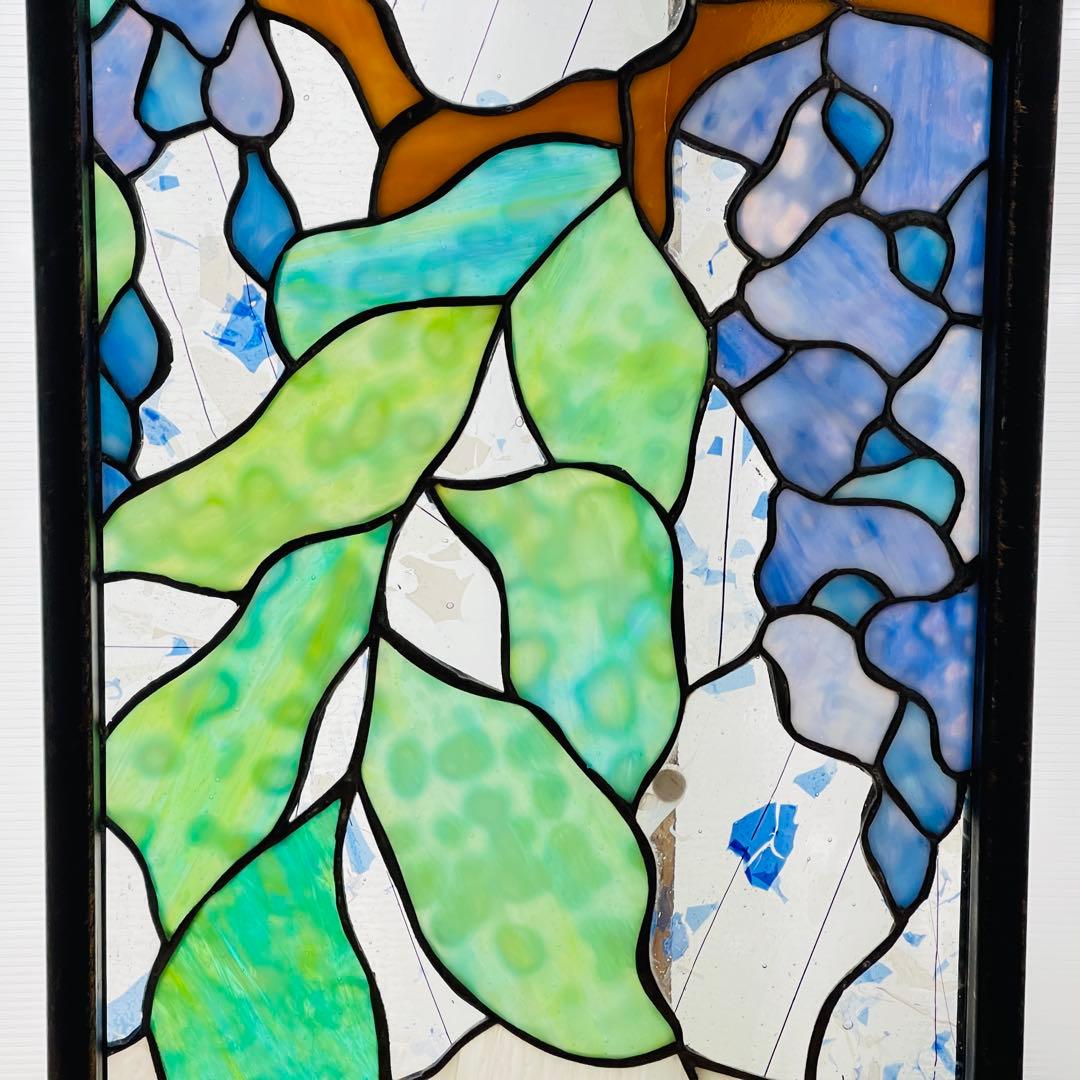 ✮美品✮ ステンドグラス　ボタニカル　壁掛け　オブジェ
