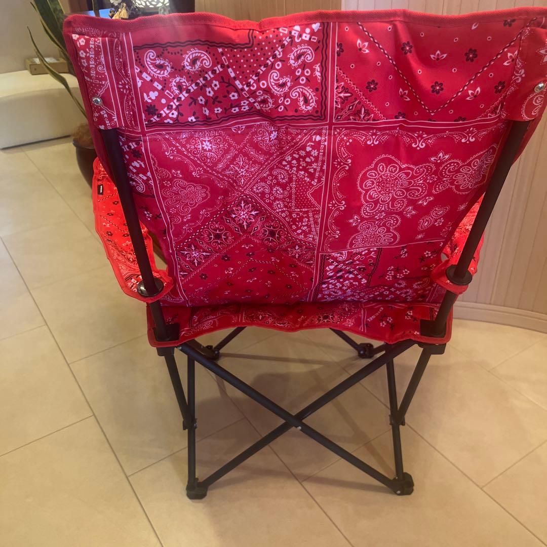 新品　DIESEL ディーゼル アウトドアチェア　 赤 ペイズリー柄