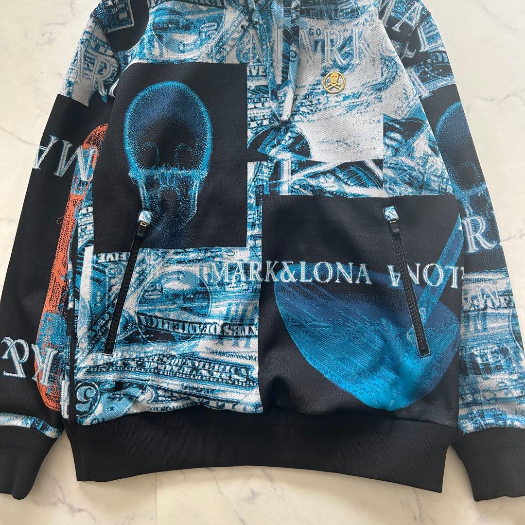 完売品 マークアンドロナ 2021年 パーカー ブルゾン 総柄 プルオーバー