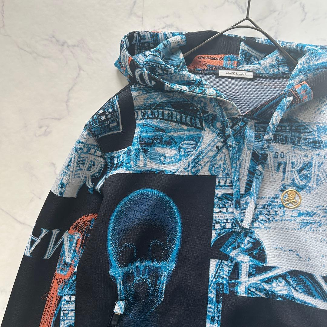 完売品 マークアンドロナ 2021年 パーカー ブルゾン 総柄 プルオーバー