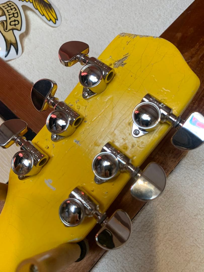 レスポールJr DC TVイエロー　ラッカー塗装　レリック