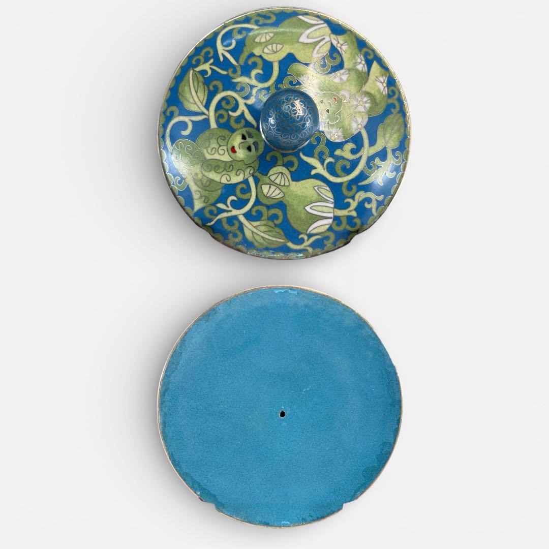 【中古品】黄井仁造　唐物七宝皆具（真塗替蓋付）共箱USED〈税込•送料込〉