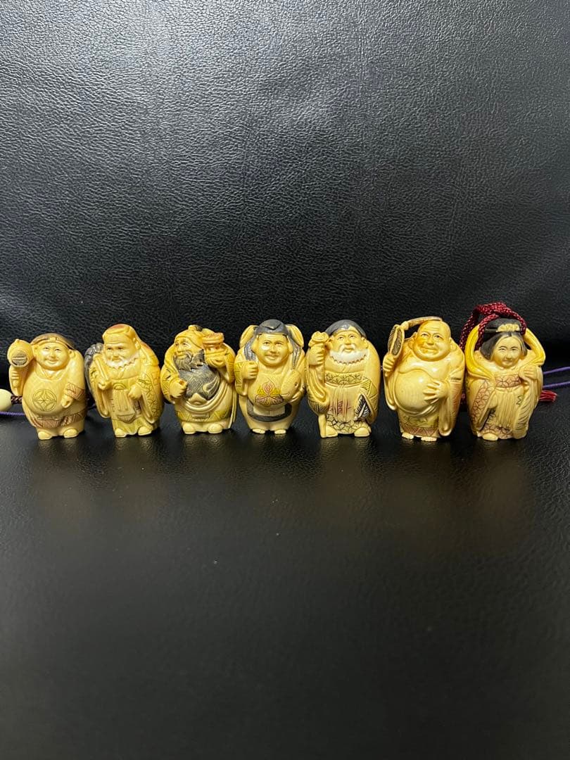 七福神　置物　在銘有り　細密細工　骨董　縁起物