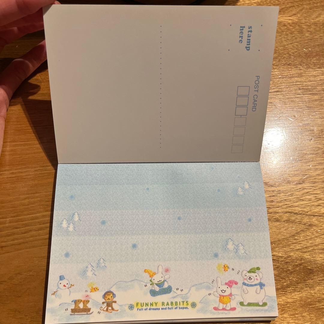 平成レトロ　メモ帳　ファニーラビッツ　うさぎ　くま　ポストカード付き