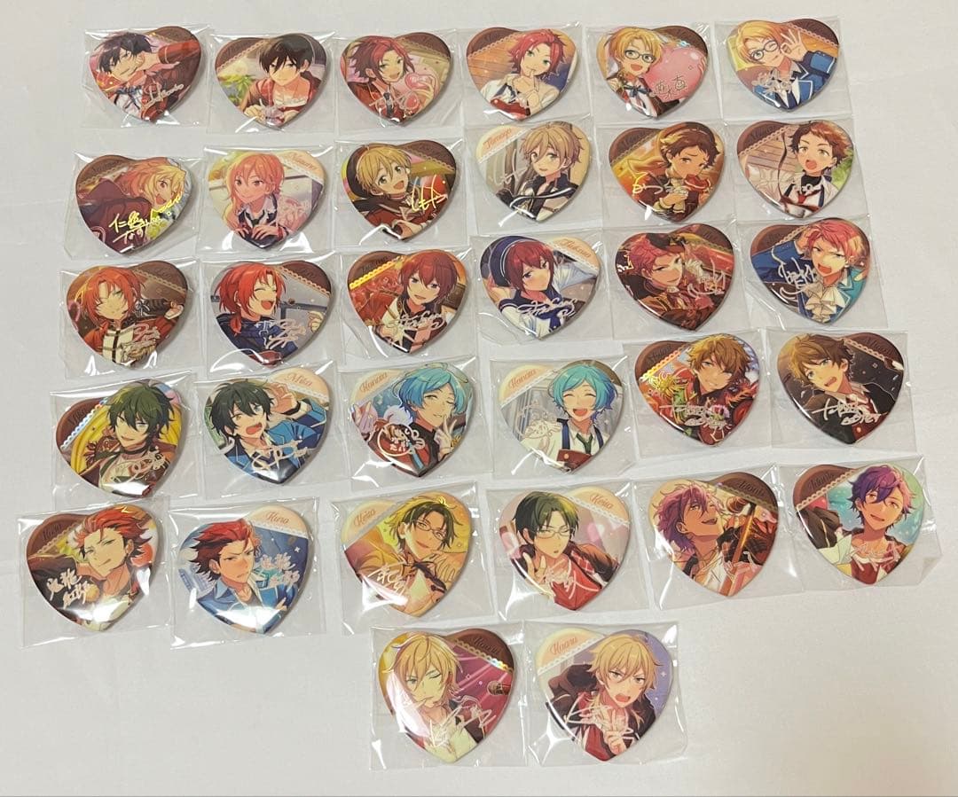 あんスタ　 情人節　甜心　バレンタイン　ハート缶バッジ　32種　BOX
