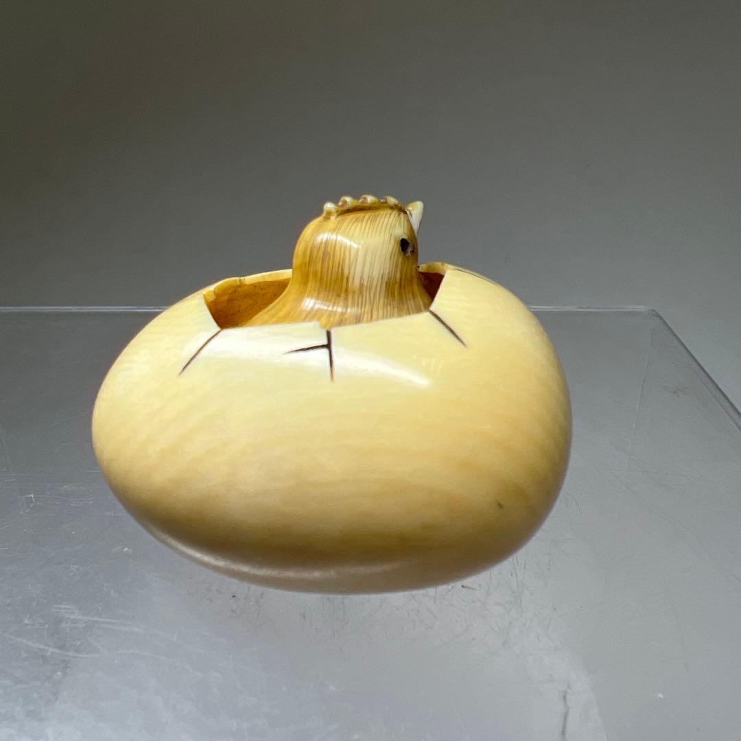 正堂在銘　極上からくりひよこ根付　36g 東Y8-0204☆2Fタエチ