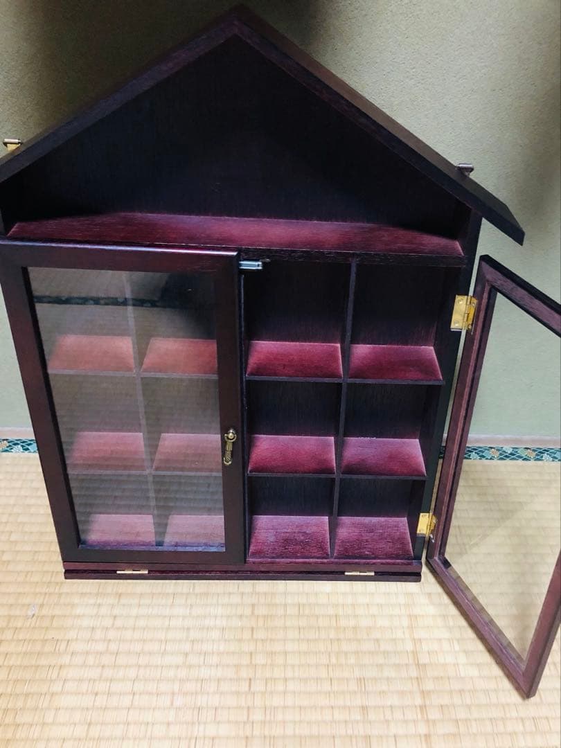 木製　インテリア　コレクションケース　飾り棚