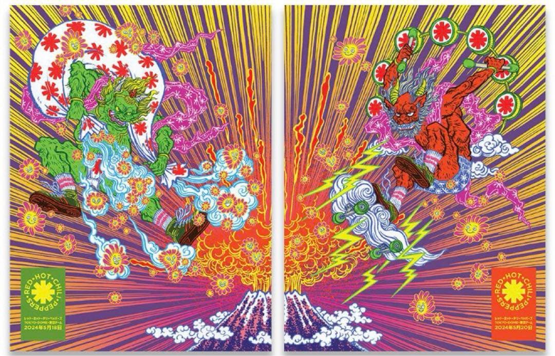 RED HOT CHILI PEPPERS レッチリ　リトグラフ　2枚セット