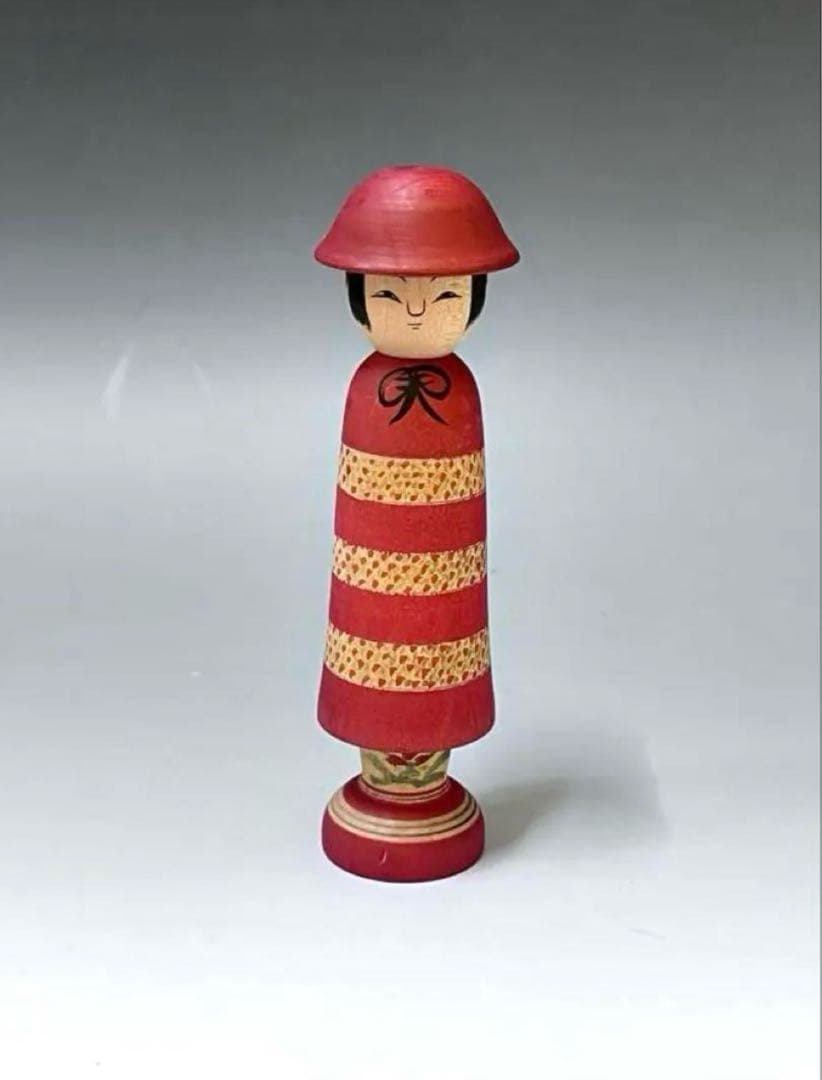 C561 レア　こけし　渡辺忠雄　土湯系　伝統こけし　日本伝統こけし　日本人形