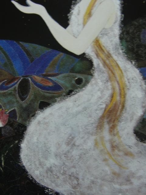 前田麻里、「時の丘で」、希少画集の額装画、四季、風景、人気作品