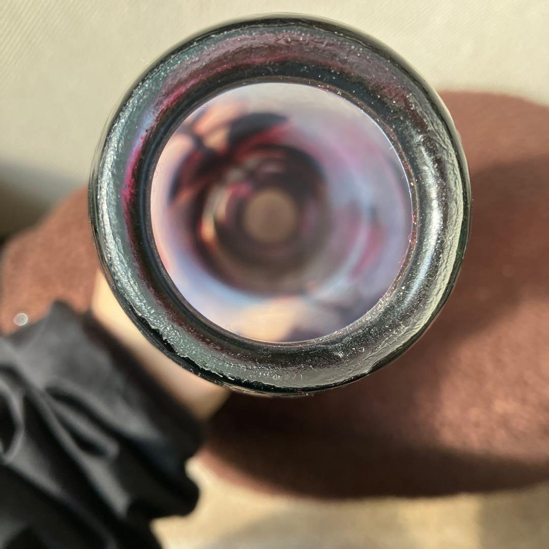 Y*E様 ドーム・ナンシー　花のデザイン ガラス花瓶 黒紫