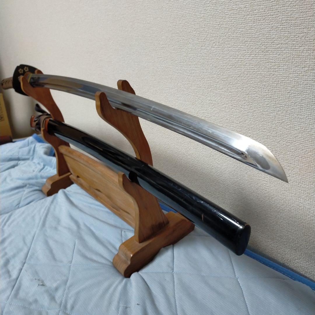 居合刀　模造刀　日本刀　刀剣　同田貫　正国　鉄鍔　樋入り刀身　藤巻鞘　鮫皮 打刀