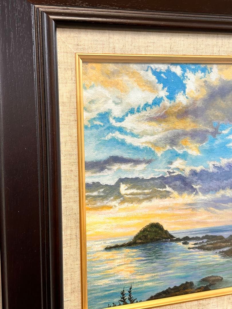 雲海洋次★陽光と雲★真作★油彩★