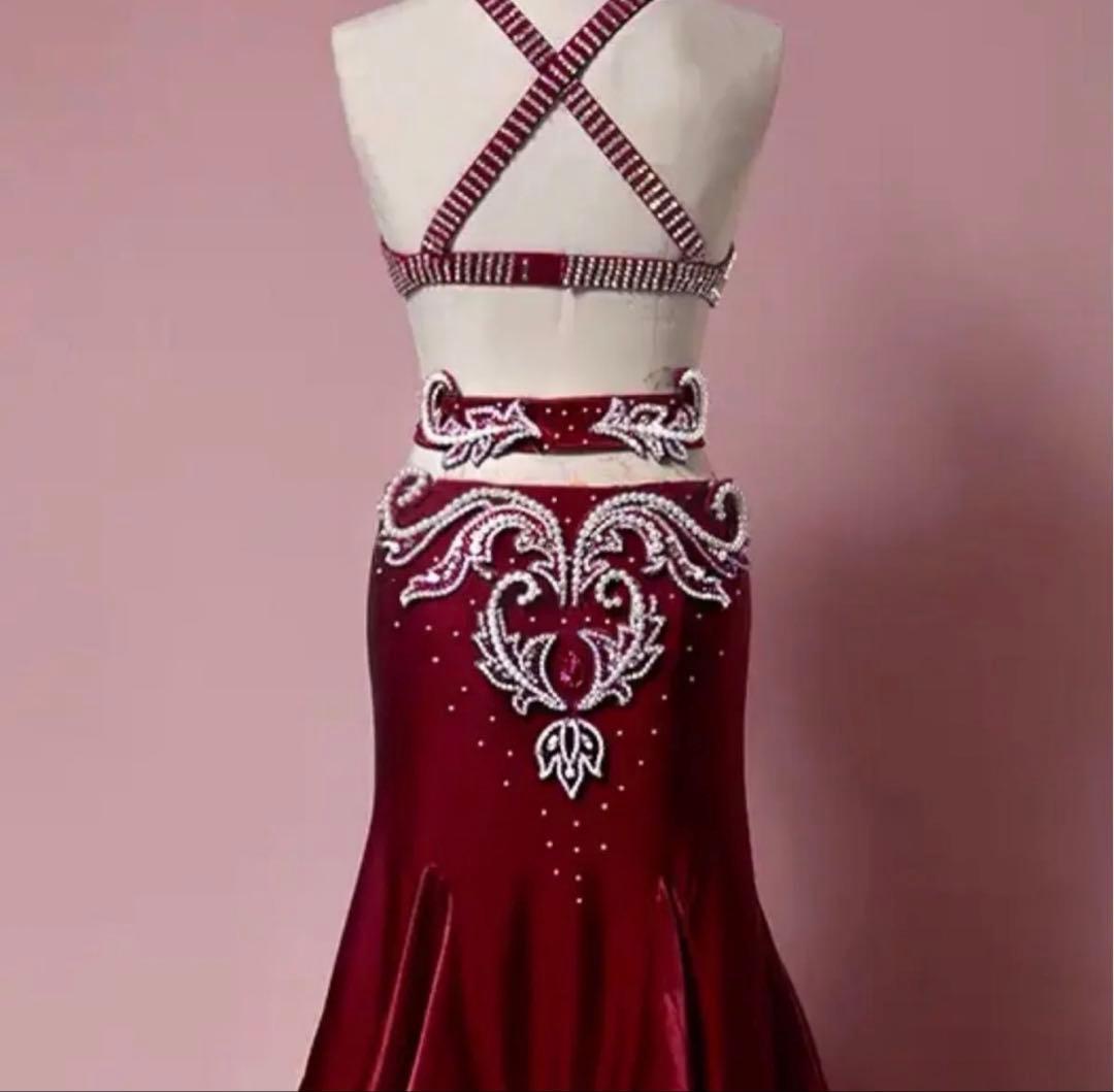 ベリーダンス☆衣装　ワインレッド