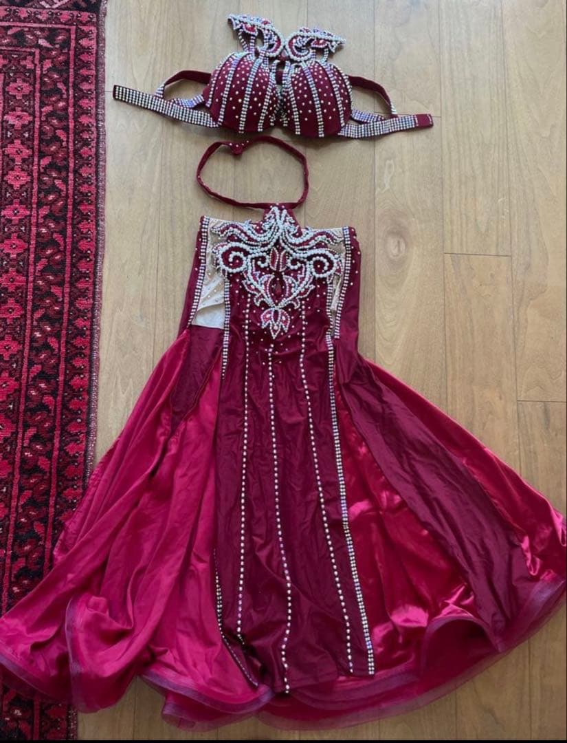 ベリーダンス☆衣装　ワインレッド