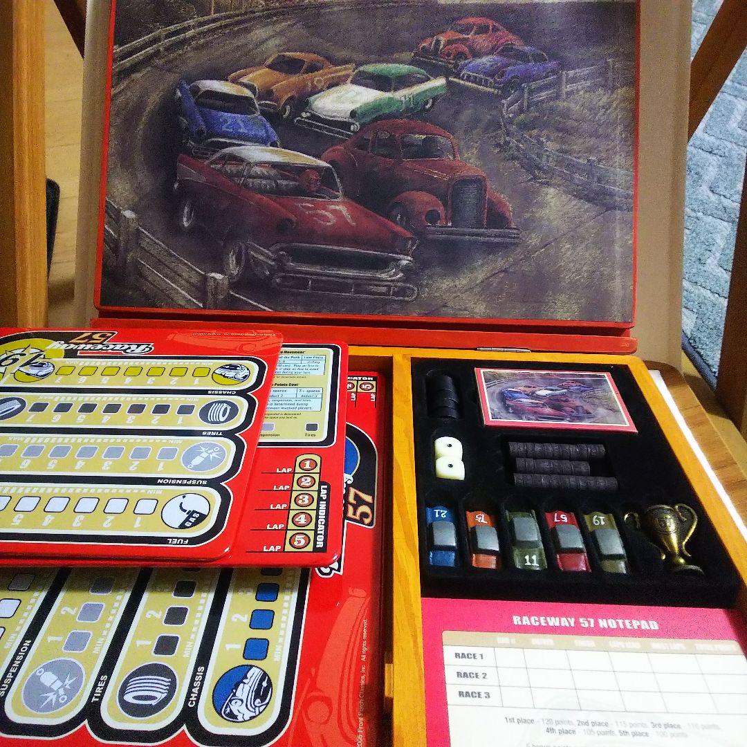 Raceway 57 カーレースボードゲーム 木製ボックス