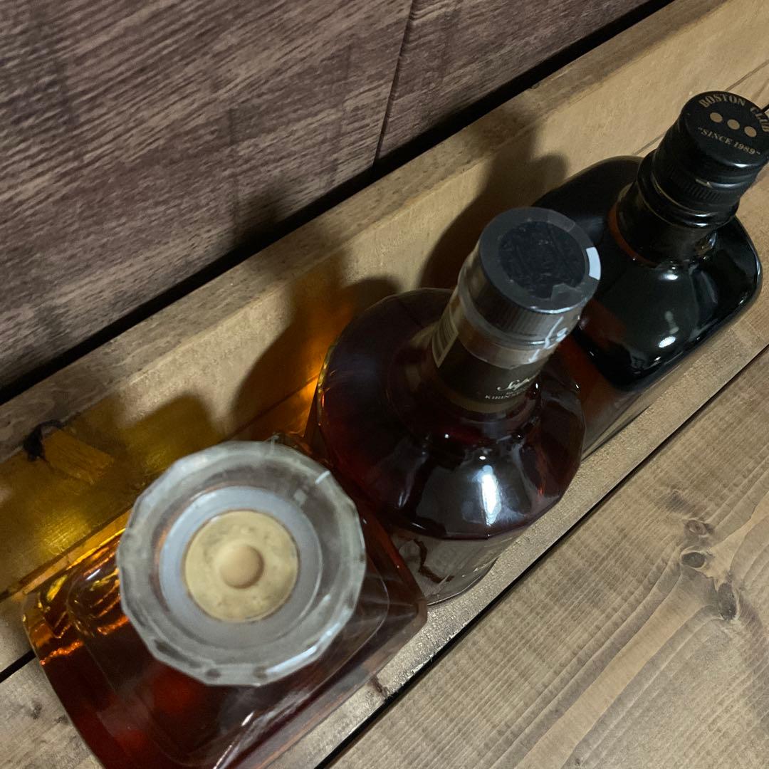 ウィスキー古酒　シーグラム3本　クレセント　ロバートブラウン　ボストンクラブ
