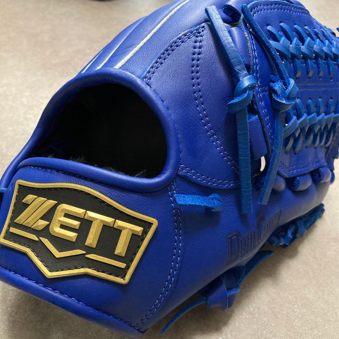 ゼット 一般 大人用 軟式 内野 野球 グローブ グラブ ほぼ未使用品 人気の青