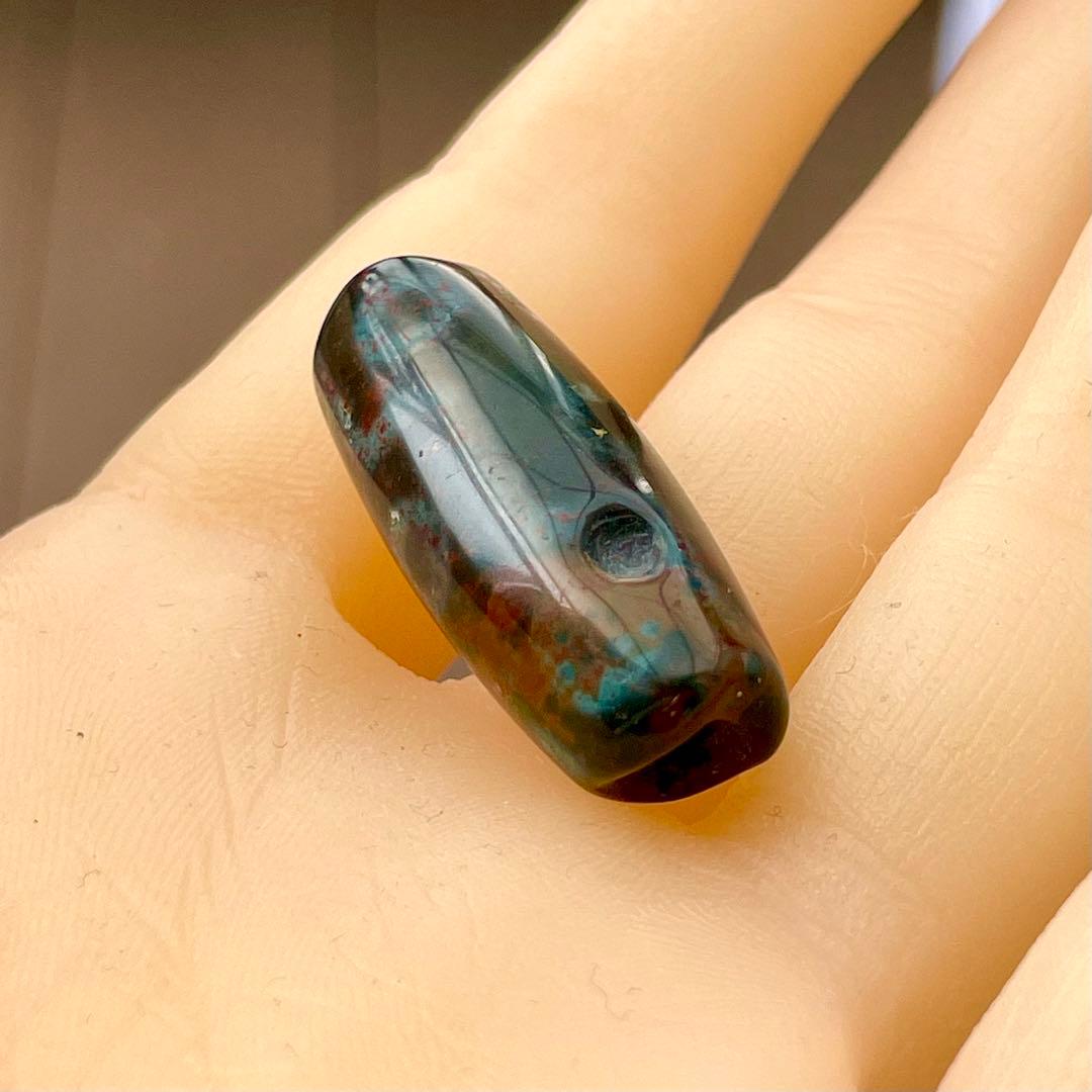 専用 九眼天珠 s744 本物 古代チベット護符 天眼石 老天珠 ジービーズ