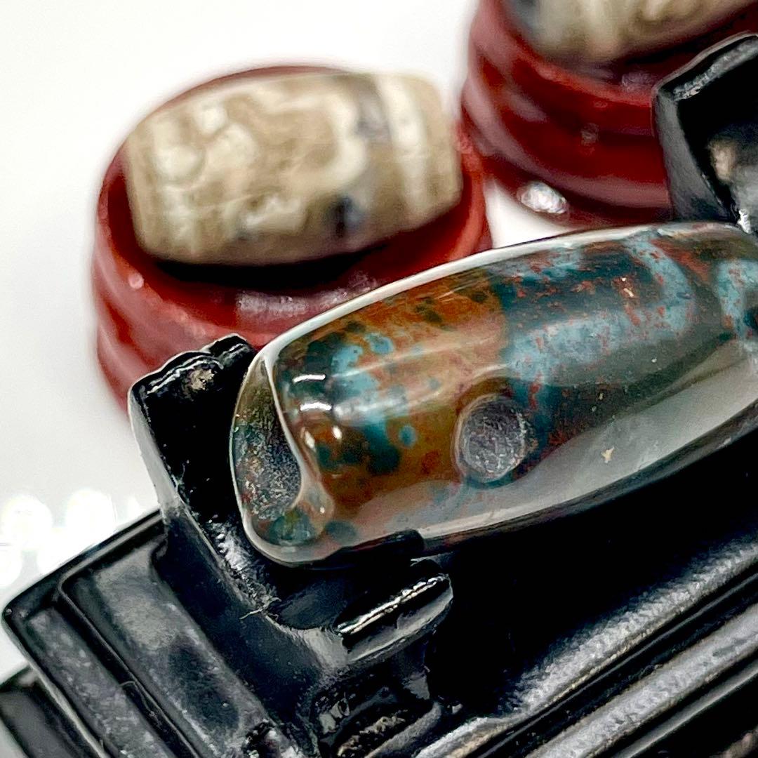 専用 九眼天珠 s744 本物 古代チベット護符 天眼石 老天珠 ジービーズ