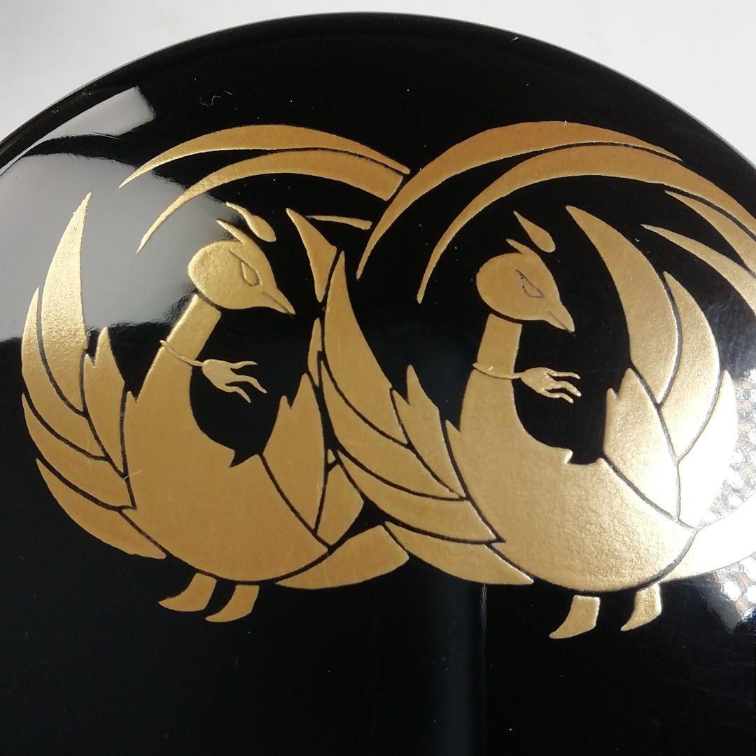 Ｔ７７０　棗　『鳳凰蒔絵　内銀丸紋』『大棗』『中村宗尹』漆塗　共箱　茶道具