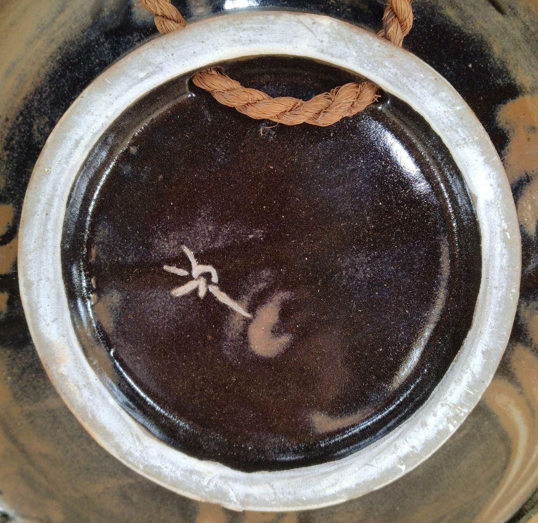 トマリン、傑作【本物保証】金城次郎 八寸皿(笑魚海老樹文）共箱 栞人間国宝