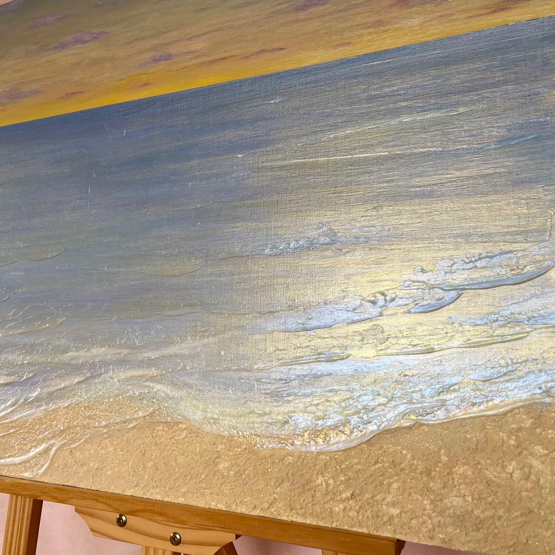 65.2×53cm 海の風景 テクスチャーアート 海の絵 海 海アート