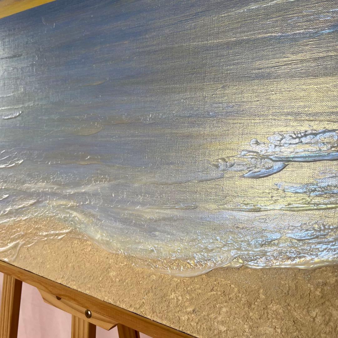65.2×53cm 海の風景 テクスチャーアート 海の絵 海 海アート
