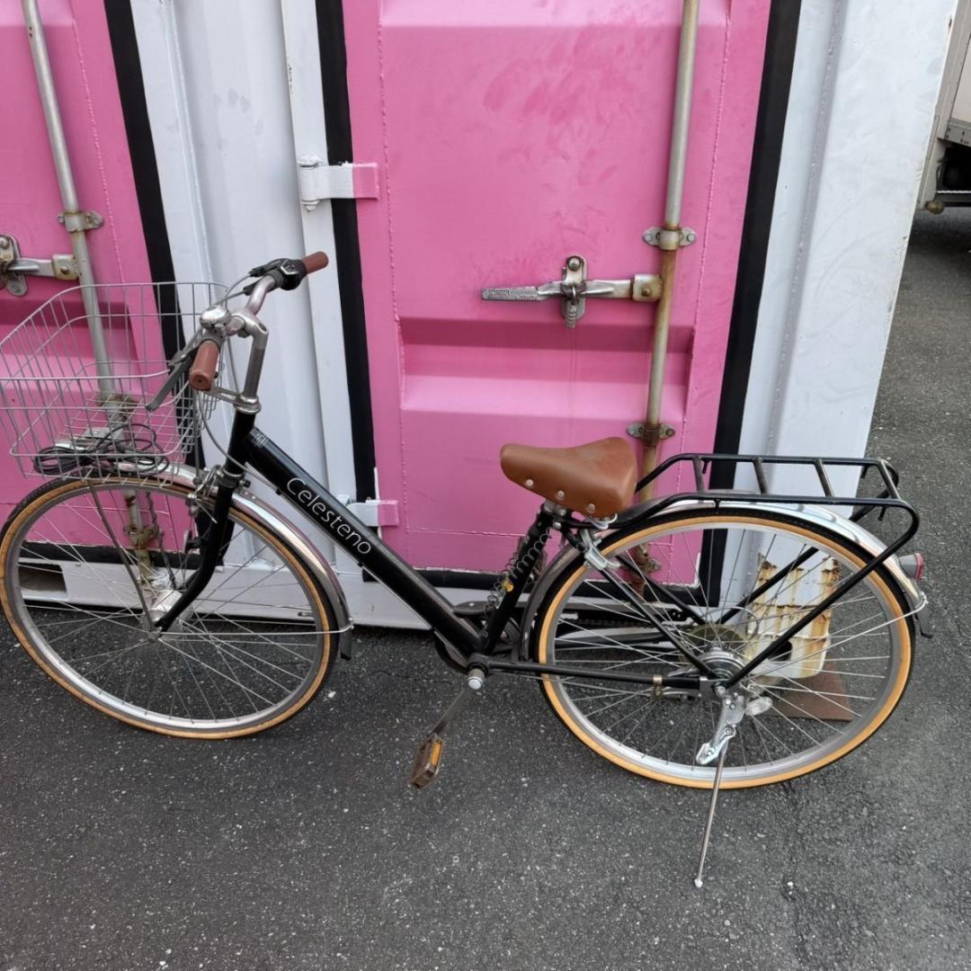 Celsteno シティサイクル 27インチ ブラック LEDオートライト