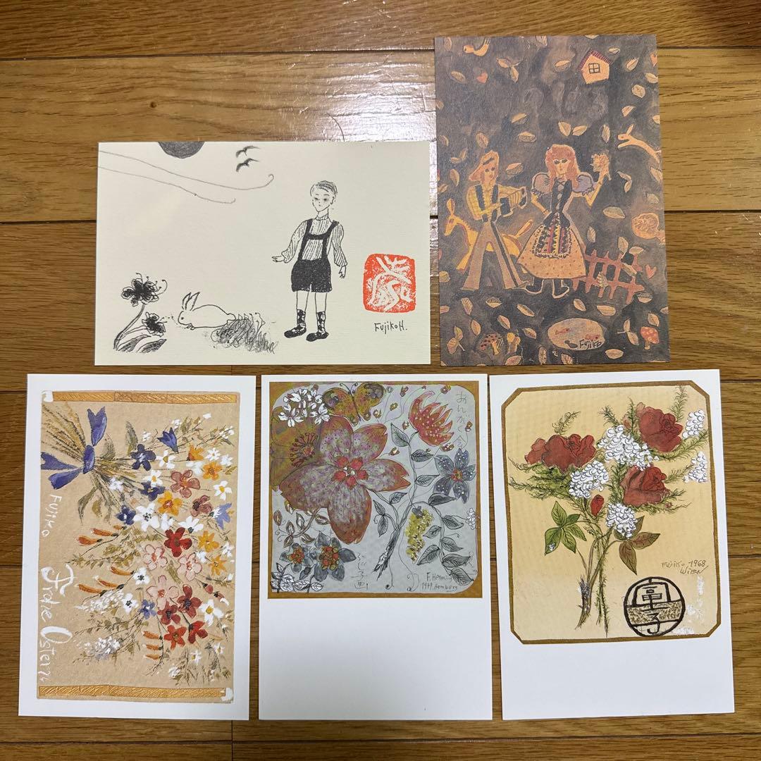 フジ子・ヘミング　アート 絵画　餌撒き　ポストカードおまけ付き