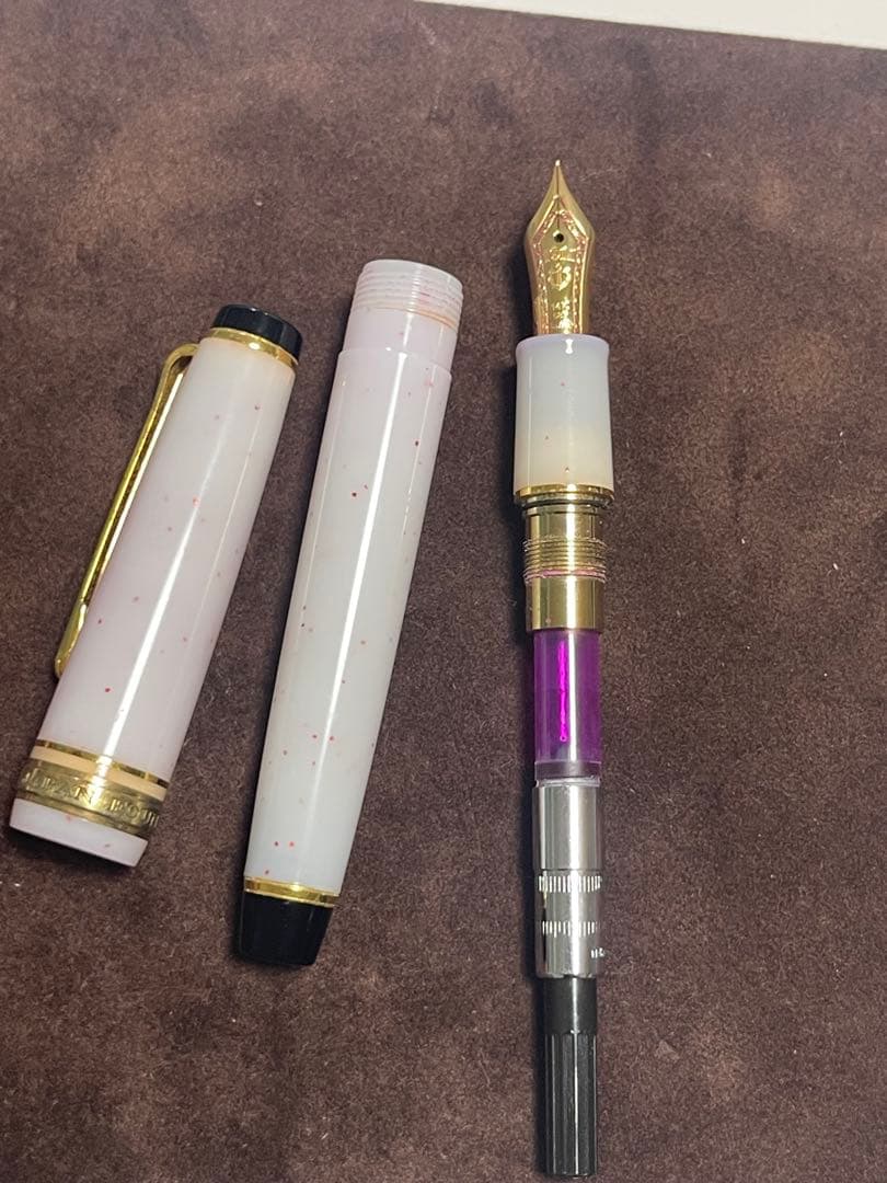 【訳あり・廃盤品】セーラー　万年筆　四季織　雪椿　MF