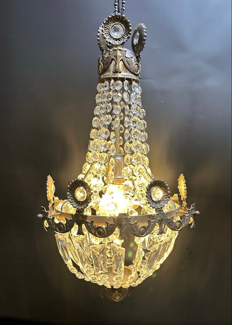 フランス製　アンティーク　エンパイヤシャンデリア
