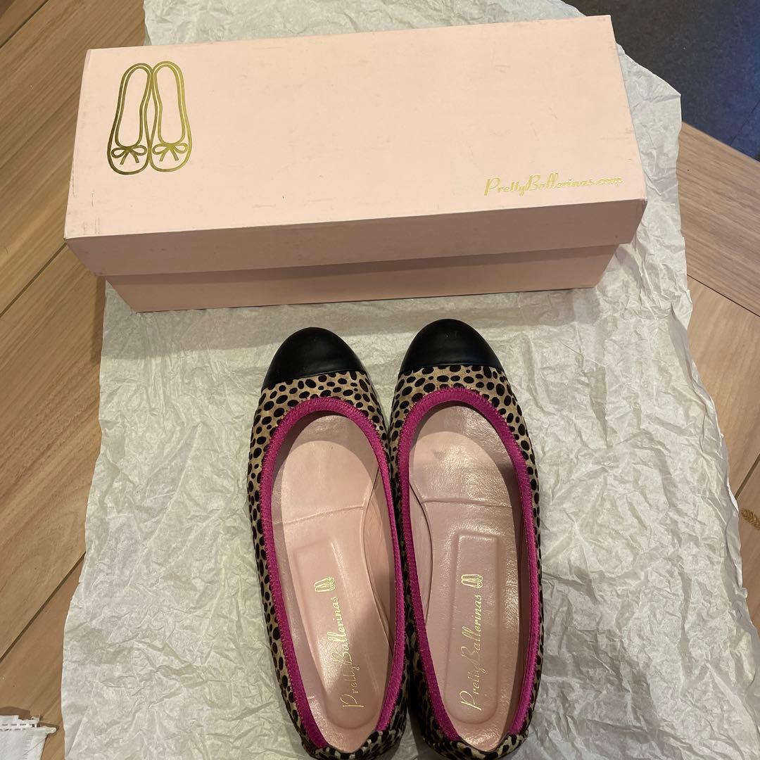 【値下】レディース　ヒョウ柄フラットシューズ　38サイズ