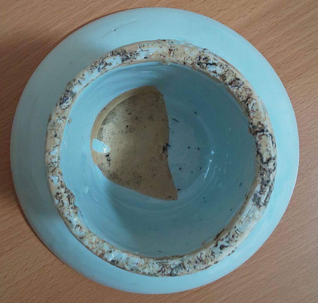 朝鮮王朝時代 李朝時代 高台祭器 青磁白磁2個セット 木箱入り