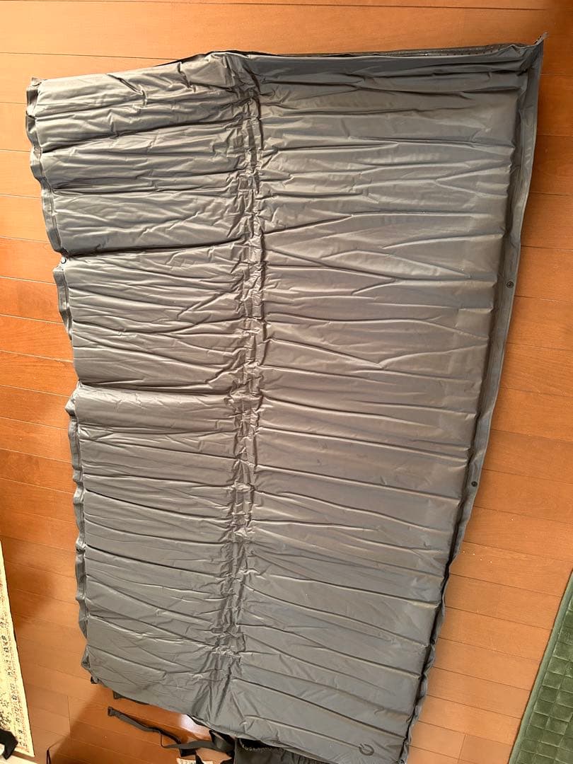【美品】クイックキャンプ インフレーターマット セミダブル 車中泊 グレー